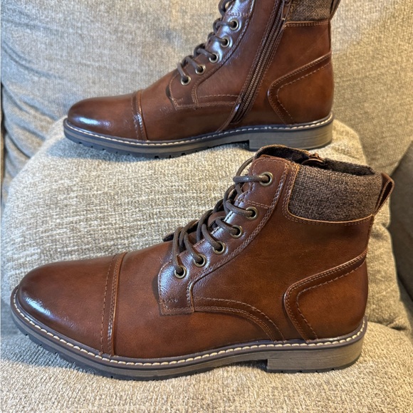 Men's Ashford Hayes Cade Brown Leather Boots Size 9 - Picture 2 of 8